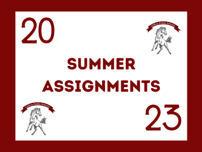  2023 Summer Assignments Banner